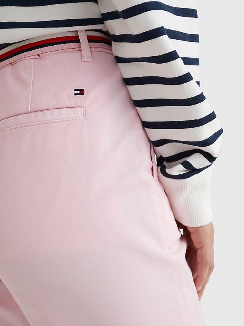 Tommy Hilfiger Slim Signature Belt Chinos Pantolon Kadın Pembe | TH934JAF