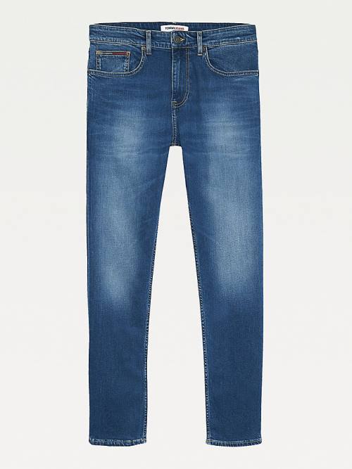 Tommy Hilfiger Slim Tapered Fit Faded Jean Pantolon Erkek Denim | TH326MOI