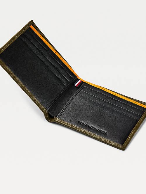 Tommy Hilfiger Small Deri Card Holder Cüzdan Erkek Yeşil | TH729DWT