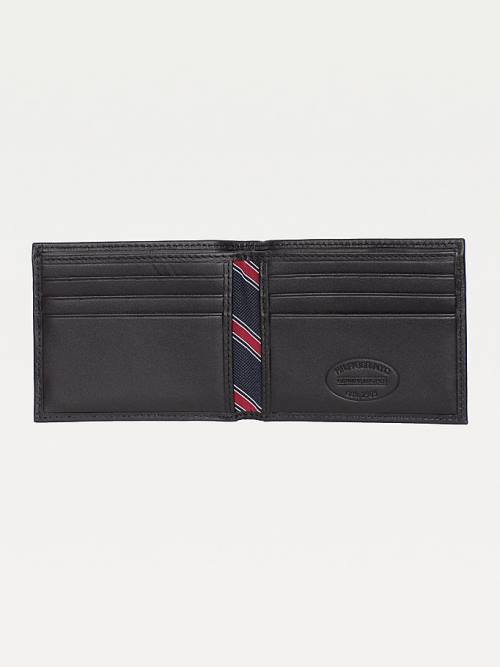 Tommy Hilfiger Small Embossed Bifold Cüzdan Erkek Siyah | TH408TYR