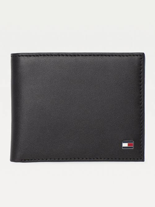 Tommy Hilfiger Small Embossed Bifold Cüzdan Erkek Siyah | TH408TYR