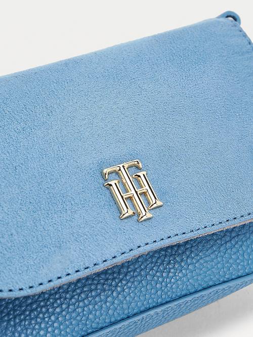 Tommy Hilfiger Small Monogram Crossover Çanta Kadın Mavi | TH820RUM