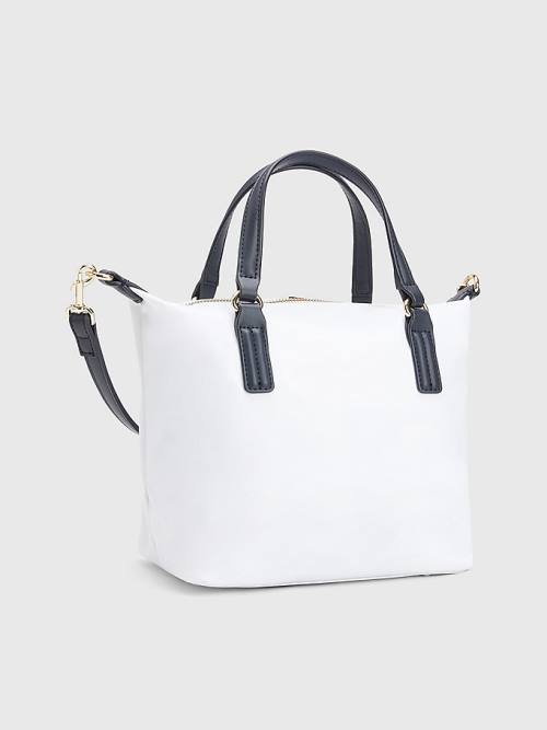 Tommy Hilfiger Small Signature Tote Çanta Kadın Beyaz | TH386QAG