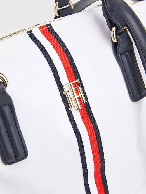 Tommy Hilfiger Small Signature Tote Çanta Kadın Beyaz | TH386QAG