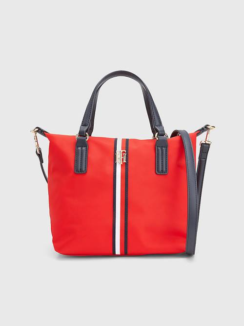 Tommy Hilfiger Small Signature Tote Çanta Kadın Kırmızı | TH456MYX