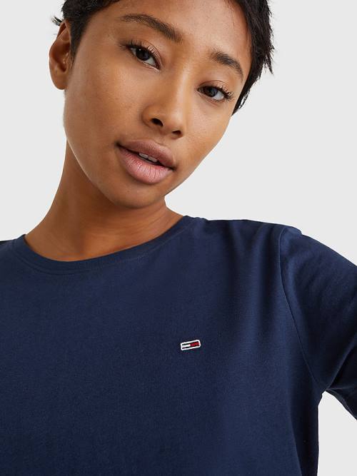 Tommy Hilfiger Soft Jersey Tişört Kadın Mavi | TH375VKH