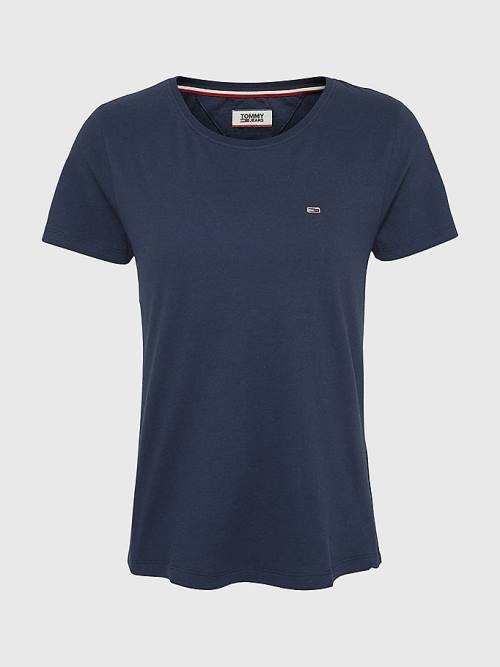 Tommy Hilfiger Soft Jersey Tişört Kadın Mavi | TH375VKH