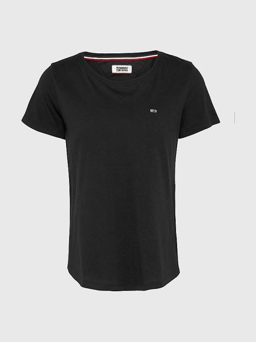 Tommy Hilfiger Soft Jersey Tişört Kadın Siyah | TH470JXR