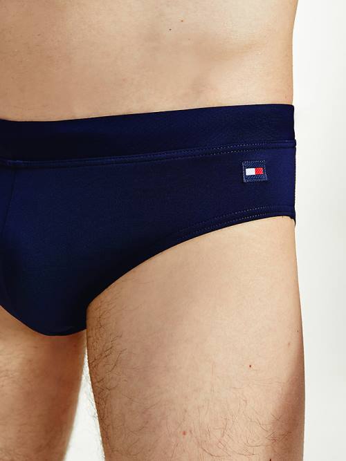 Tommy Hilfiger Solid Colour Briefs Mayo Erkek Mavi | TH687ACZ