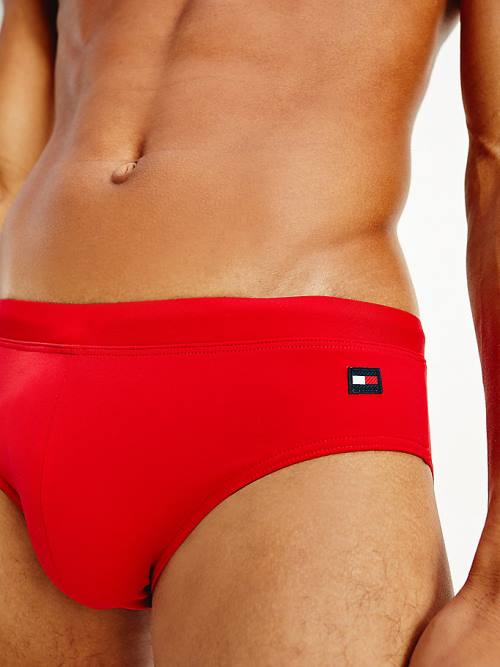 Tommy Hilfiger Solid Colour Briefs Mayo Erkek Kırmızı | TH859IYO