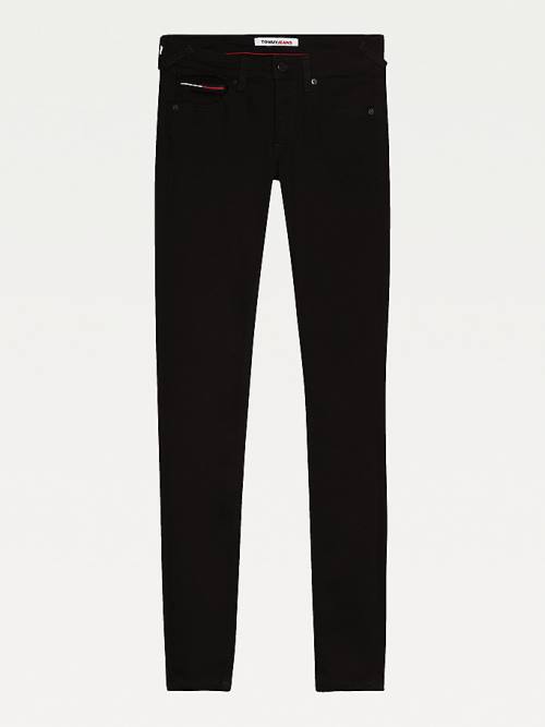 Tommy Hilfiger Sophie Low Rise Skinny Fit Black Jean Pantolon Kadın Denim | TH831FWT