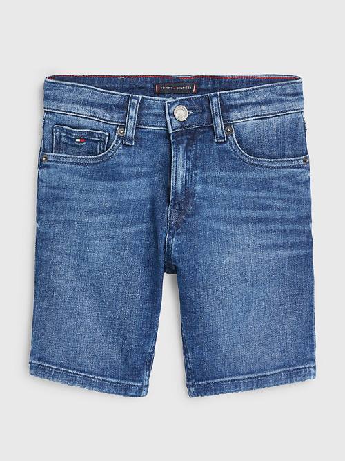 Tommy Hilfiger Spencer Faded Denim Shorts Pantolon Erkek Çocuk Denim | TH234OPG