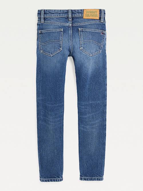 Tommy Hilfiger Spencer Slim Faded Recycled Jean Pantolon Erkek Çocuk Denim | TH801GRD