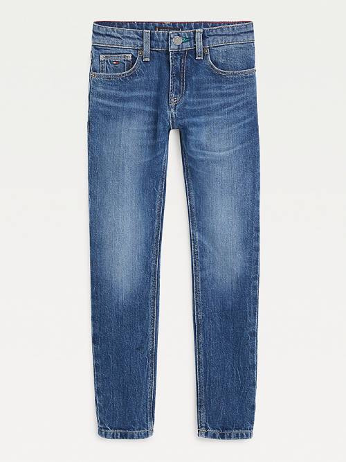 Tommy Hilfiger Spencer Slim Faded Recycled Jean Pantolon Erkek Çocuk Denim | TH801GRD