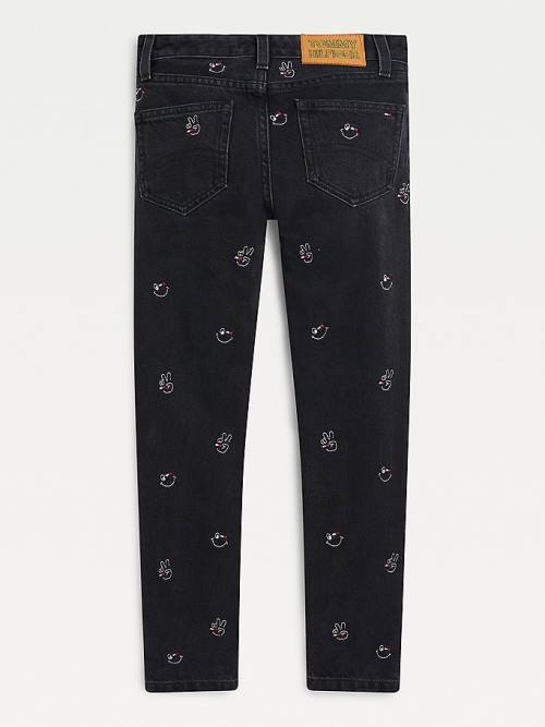 Tommy Hilfiger Spencer Slim Tapered Embroidery Jean Pantolon Erkek Çocuk Denim | TH650ILZ