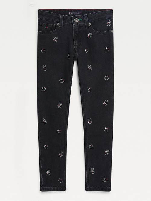 Tommy Hilfiger Spencer Slim Tapered Embroidery Jean Pantolon Erkek Çocuk Denim | TH650ILZ