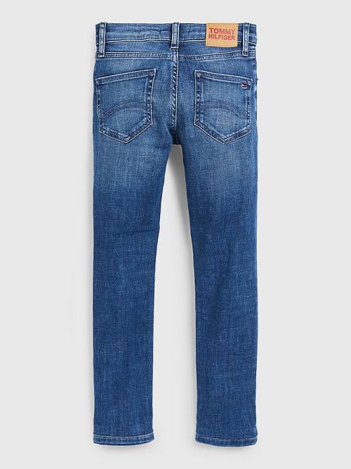 Tommy Hilfiger Spencer Slim Tapered Faded Jean Pantolon Erkek Çocuk Denim | TH409RIT