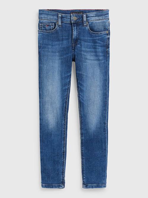 Tommy Hilfiger Spencer Slim Tapered Faded Jean Pantolon Erkek Çocuk Denim | TH409RIT