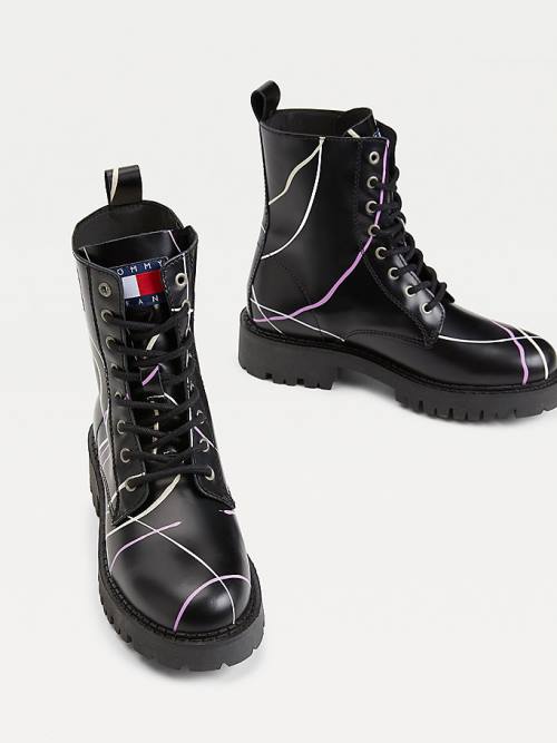 Tommy Hilfiger Splash Krampon Ankle Bot Kadın Siyah | TH304IFT