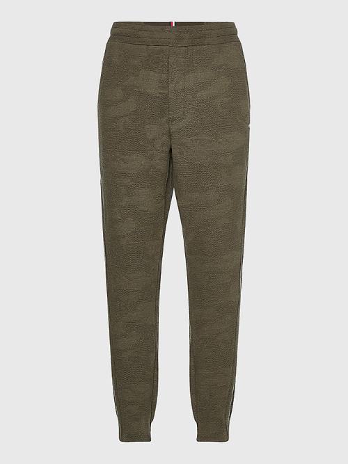 Tommy Hilfiger Spor Camo Print Joggers Pantolon Erkek Haki | TH087JUF