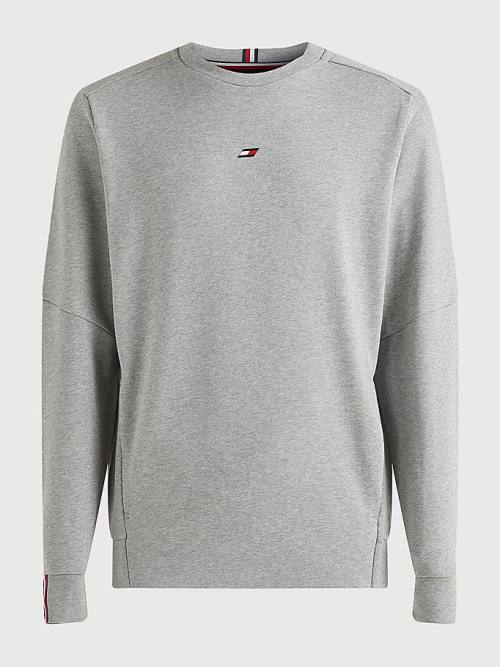 Tommy Hilfiger Spor Essential Organic Pamuklu Sweatshirt Erkek Gri | TH107WTA