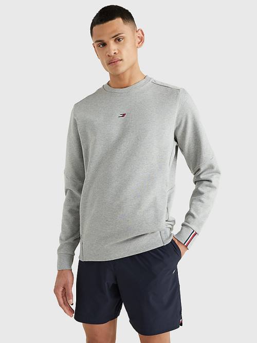 Tommy Hilfiger Spor Essential Organic Pamuklu Sweatshirt Erkek Gri | TH107WTA