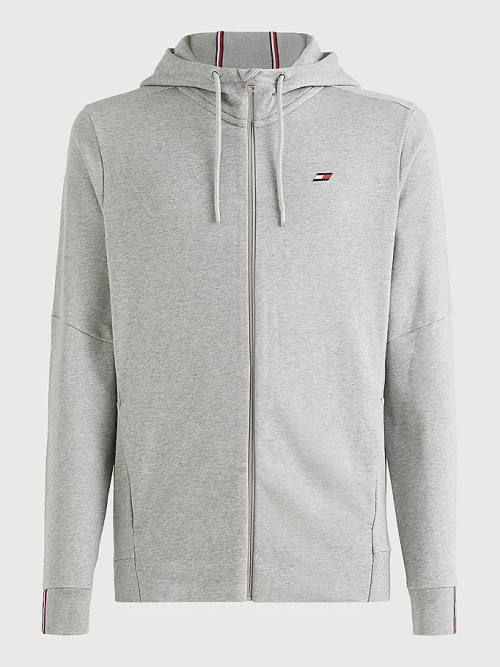 Tommy Hilfiger Spor Essential Organic Pamuklu Logo Sweatshirt Erkek Gri | TH175AJE