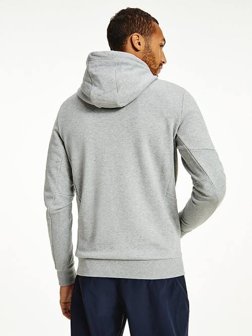 Tommy Hilfiger Spor Essential Organic Pamuklu Kapüşonlu Sweatshirt Erkek Gri | TH426NXA