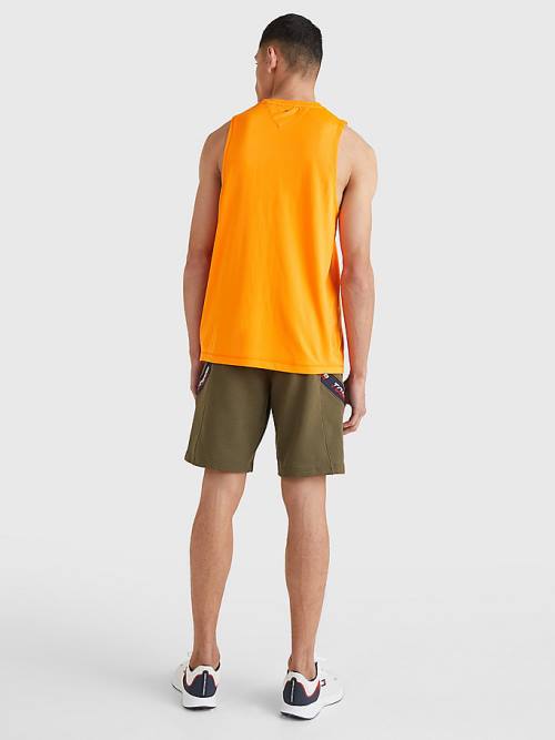 Tommy Hilfiger Spor Essential Performance Antrenman Tank Top Tişört Erkek Turuncu | TH148TIG