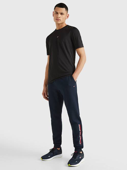 Tommy Hilfiger Spor Essential Slim Fit Recycled Tişört Erkek Siyah | TH237GJY