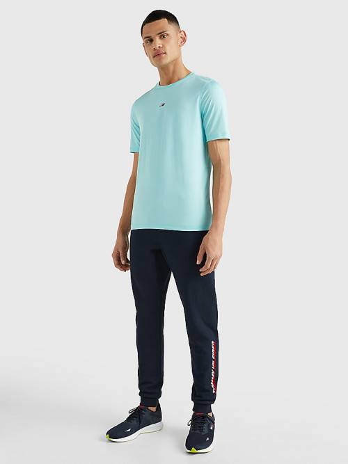 Tommy Hilfiger Spor Essential Slim Fit Recycled Tişört Erkek Mavi | TH402EXZ