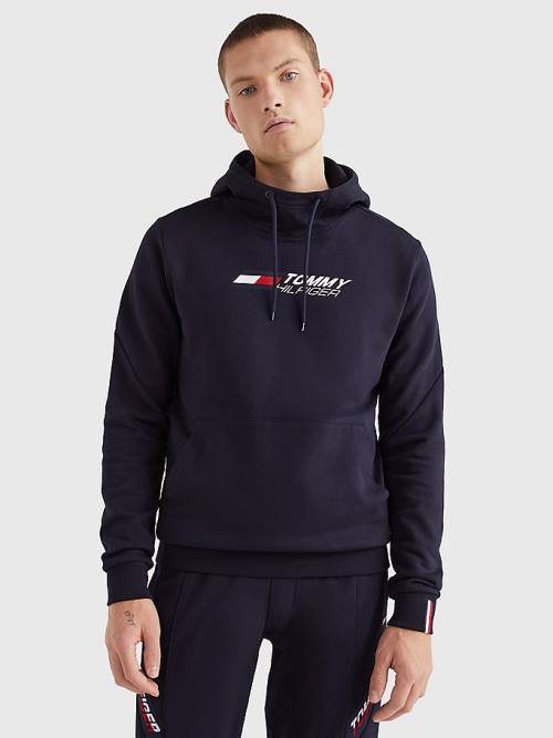 Tommy Hilfiger Spor Essential TH Cool Kapüşonlu Sweatshirt Erkek Mavi | TH780OZL