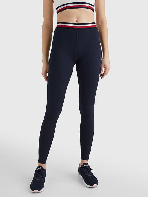 Tommy Hilfiger Spor Full Length Waistband Detail Tayt Kadın Mavi | TH687AXI