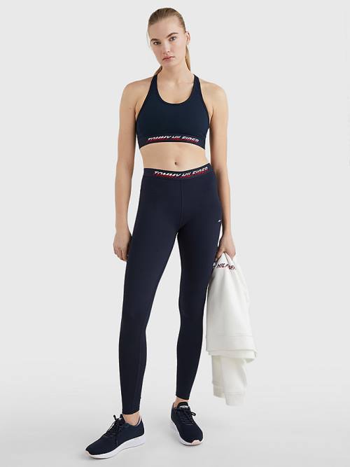 Tommy Hilfiger Spor Full Length Waistband Detail Tayt Kadın Mavi | TH743SWE