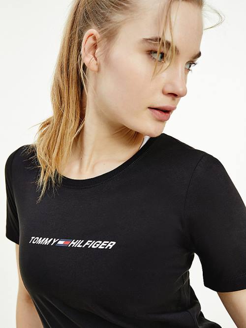 Tommy Hilfiger Spor Graphic Tişört Kadın Siyah | TH097ECF