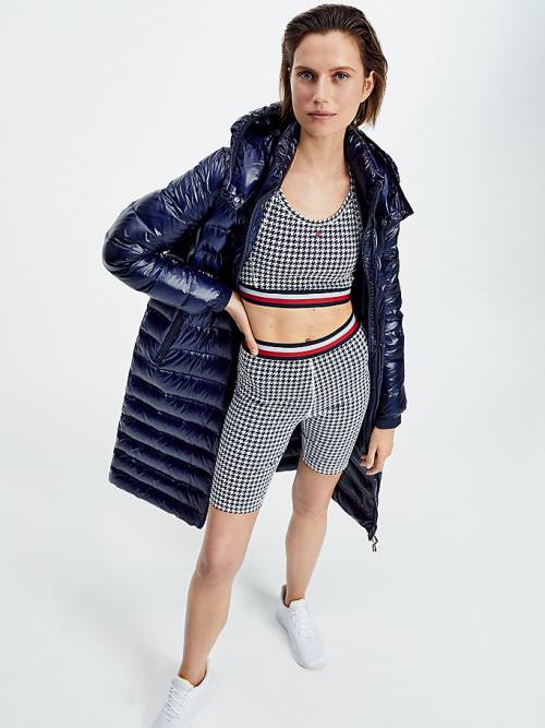 Tommy Hilfiger Spor Low Support Houndstooth Bra İç Giyim Kadın Siyah | TH107DAR