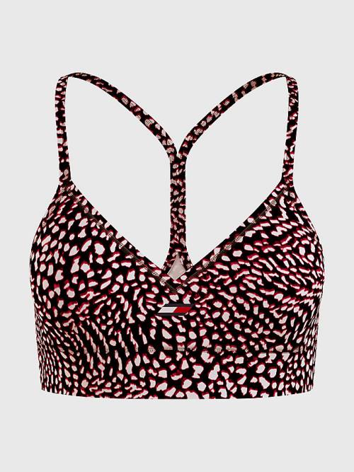 Tommy Hilfiger Spor Low Support Printed Racerback Bra İç Giyim Kadın Mor | TH827FYR