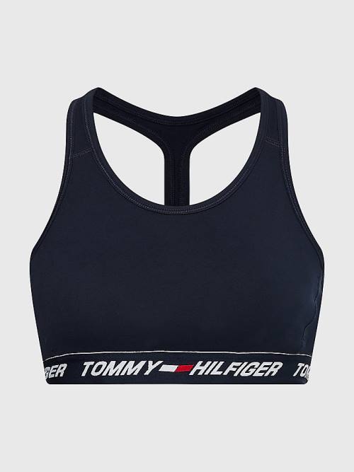 Tommy Hilfiger Spor Medium Support Tape Bra İç Giyim Kadın Mavi | TH048TBM