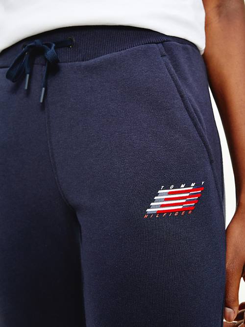 Tommy Hilfiger Spor Organic Pamuklu Joggers Pantolon Kadın Mavi | TH521BIF