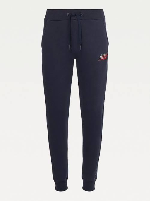 Tommy Hilfiger Spor Organic Pamuklu Joggers Pantolon Kadın Mavi | TH521BIF