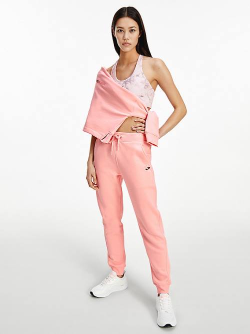 Tommy Hilfiger Spor Organic Pamuklu Joggers Pantolon Kadın Pembe | TH740YAG