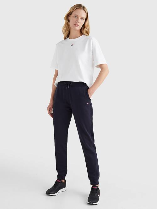 Tommy Hilfiger Spor Organic Pamuklu Regular Fit Joggers Pantolon Kadın Mavi | TH124MWL