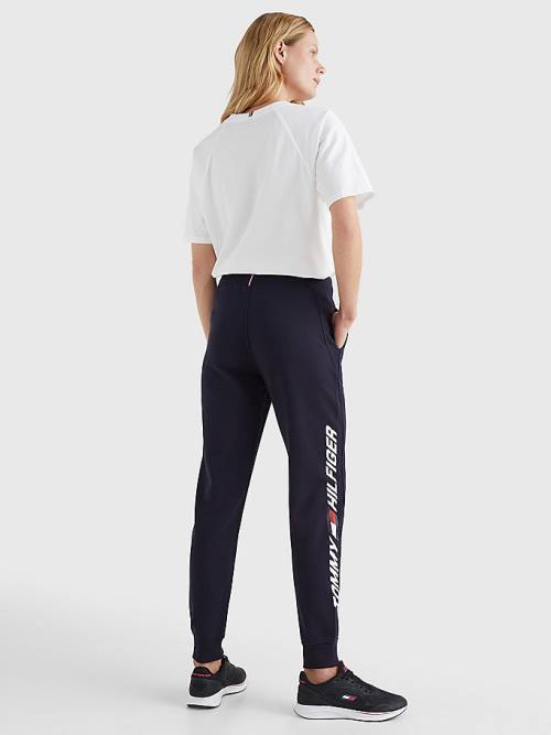 Tommy Hilfiger Spor Organic Pamuklu Regular Fit Joggers Pantolon Kadın Mavi | TH124MWL