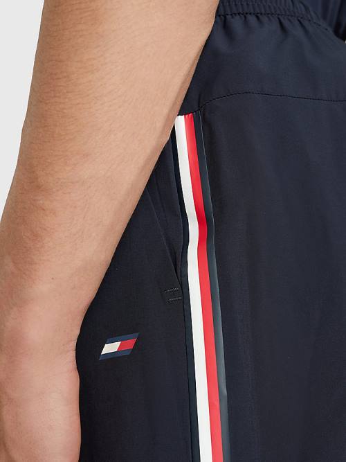 Tommy Hilfiger Spor Performance Tape Antrenman Şort Erkek Mavi | TH194FQE