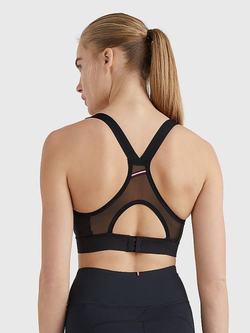 Tommy Hilfiger Spor Racerback High Support Bra İç Giyim Kadın Siyah | TH983TOC