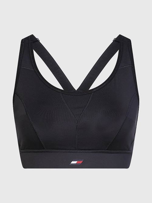 Tommy Hilfiger Spor Racerback High Support Bra İç Giyim Kadın Siyah | TH983TOC