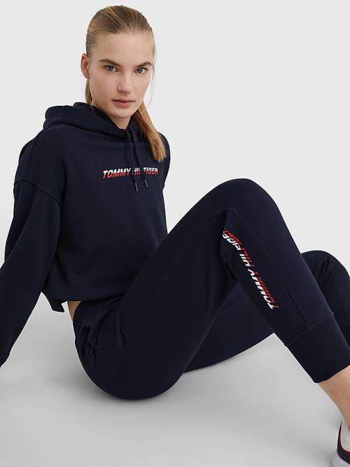 Tommy Hilfiger Spor Relaxed Fit Drawstring Joggers Pantolon Kadın Mavi | TH715QZC