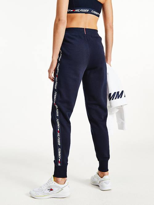 Tommy Hilfiger Spor Signature Tape Regular Fit Joggers Pantolon Kadın Mavi | TH324CWX