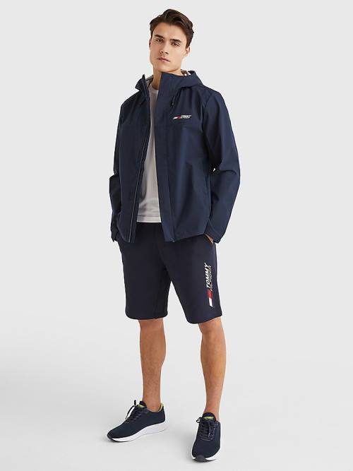 Tommy Hilfiger Spor Slim Fit Windbreaker Ceket Erkek Mavi | TH946IRA