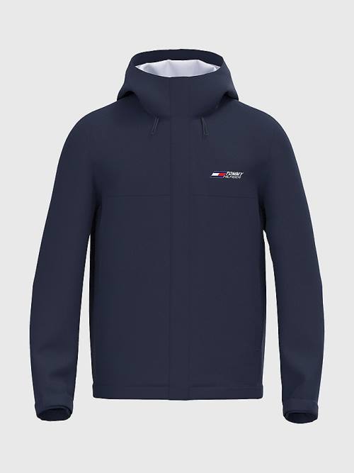 Tommy Hilfiger Spor Slim Fit Windbreaker Ceket Erkek Mavi | TH946IRA